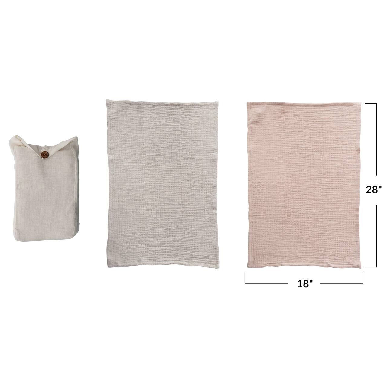 Hello Honey® Cotton Double Cloth Tea Towel Set in Bag